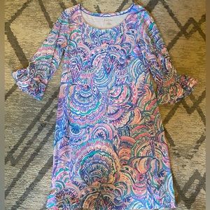lilly pulitzer sophie ruffle mini dress stretchy size medium